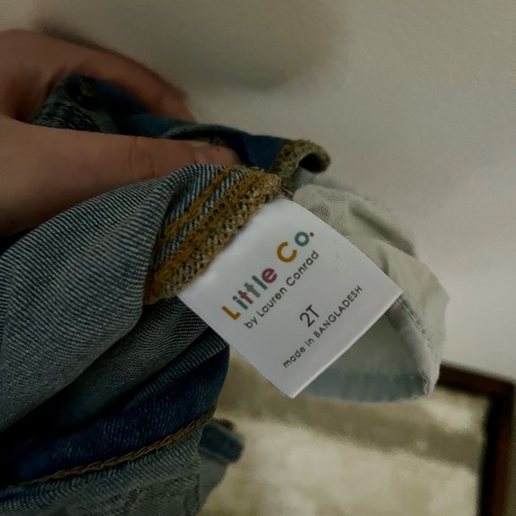Classic Blue Kids Denim Overalls Little Co - Picture 5 of 5